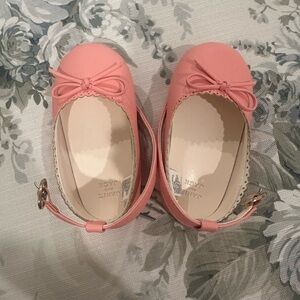 Janie and Jack Pink Leather Ballet Flats